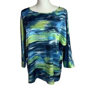 Chico’s Satin Long Sleeve Blouse Size Medium